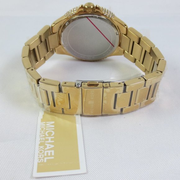 NEW Michael Kors Camille Gold Pave Glitz Blue Crystal Watch MK7341 NIB NWT - Picture 5 of 5